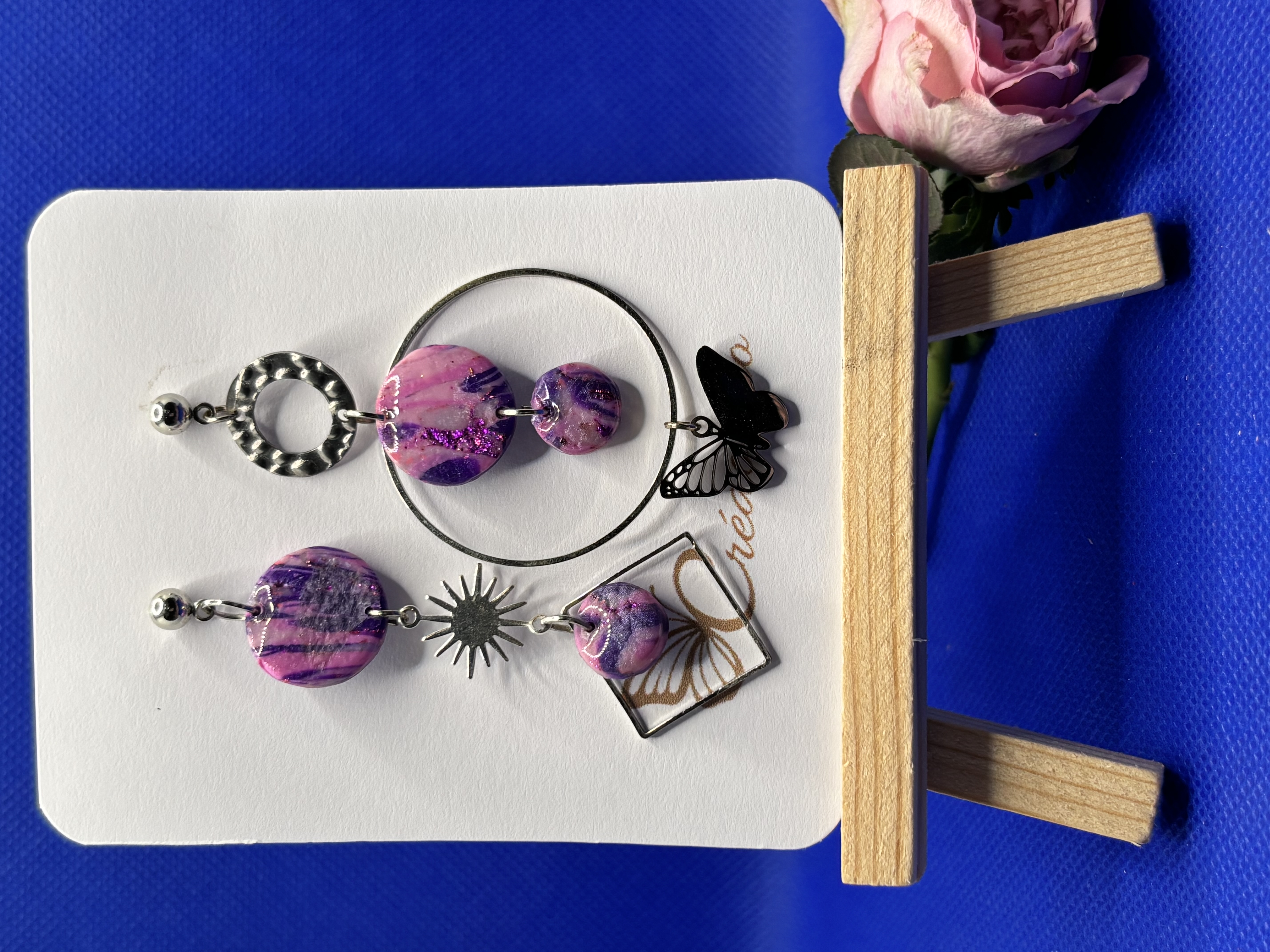 Boucles d'oreilles " papillon ensoleillé"SDM7