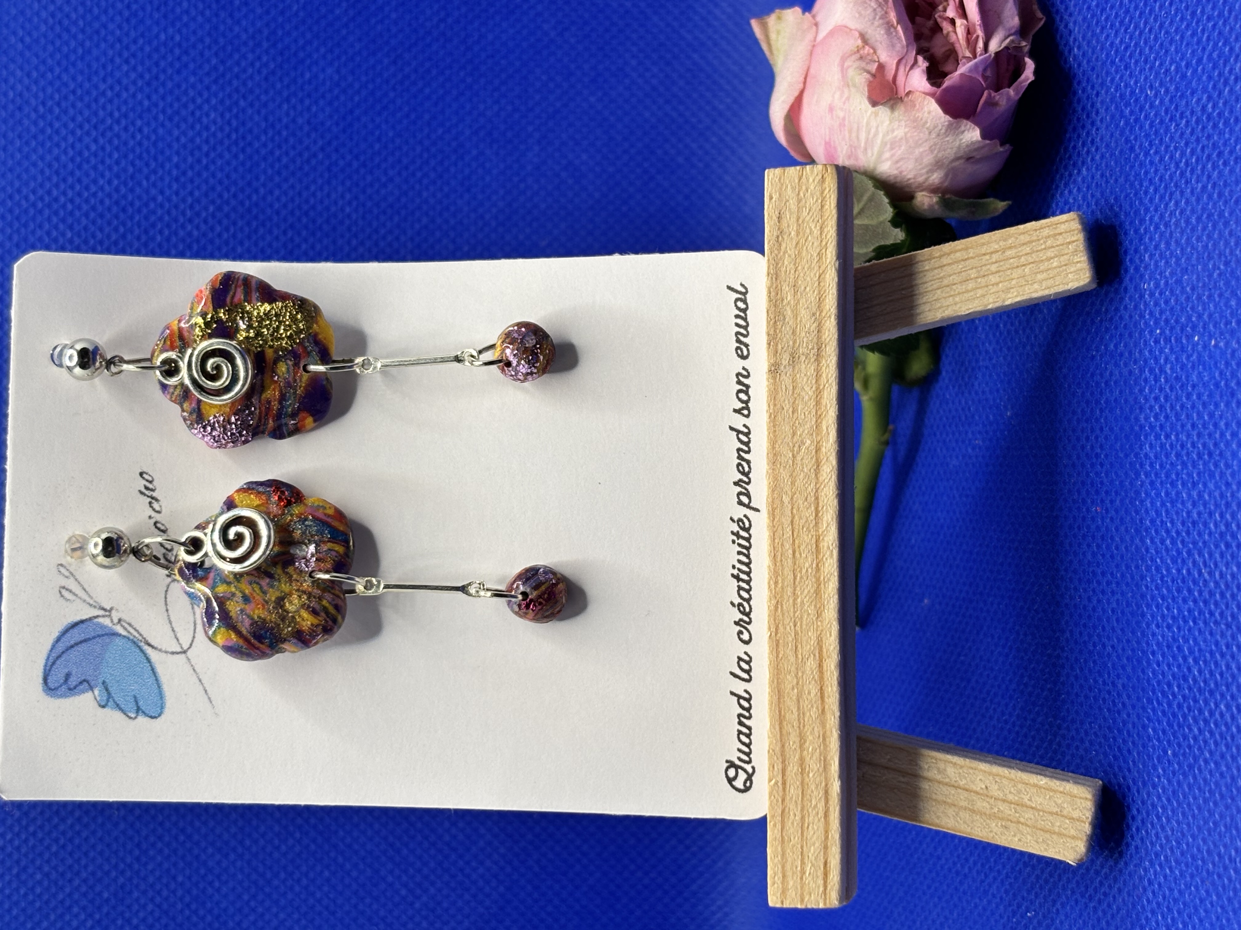 Boucles d'oreilles "fleur" CTEC2
