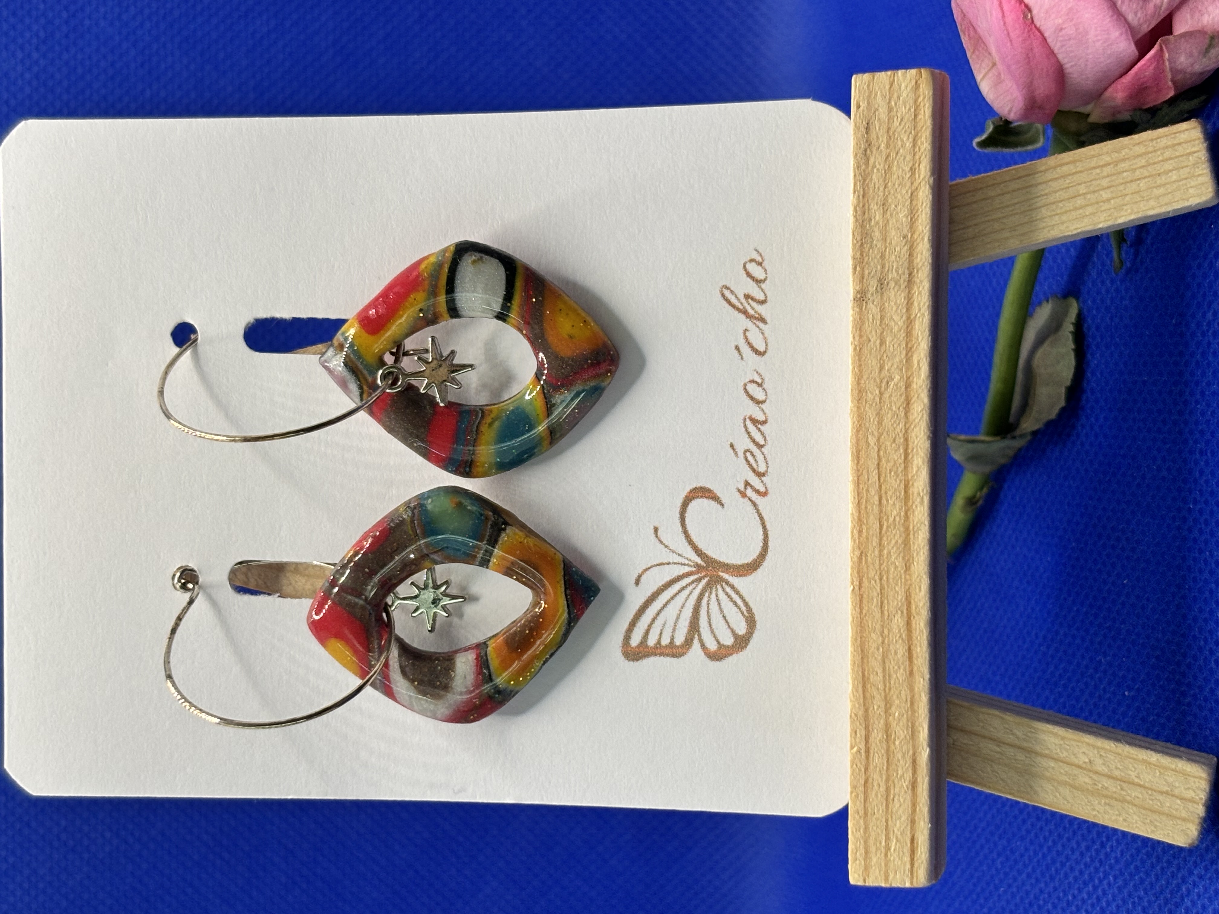 Boucles d'oreilles " Losange" FDM5