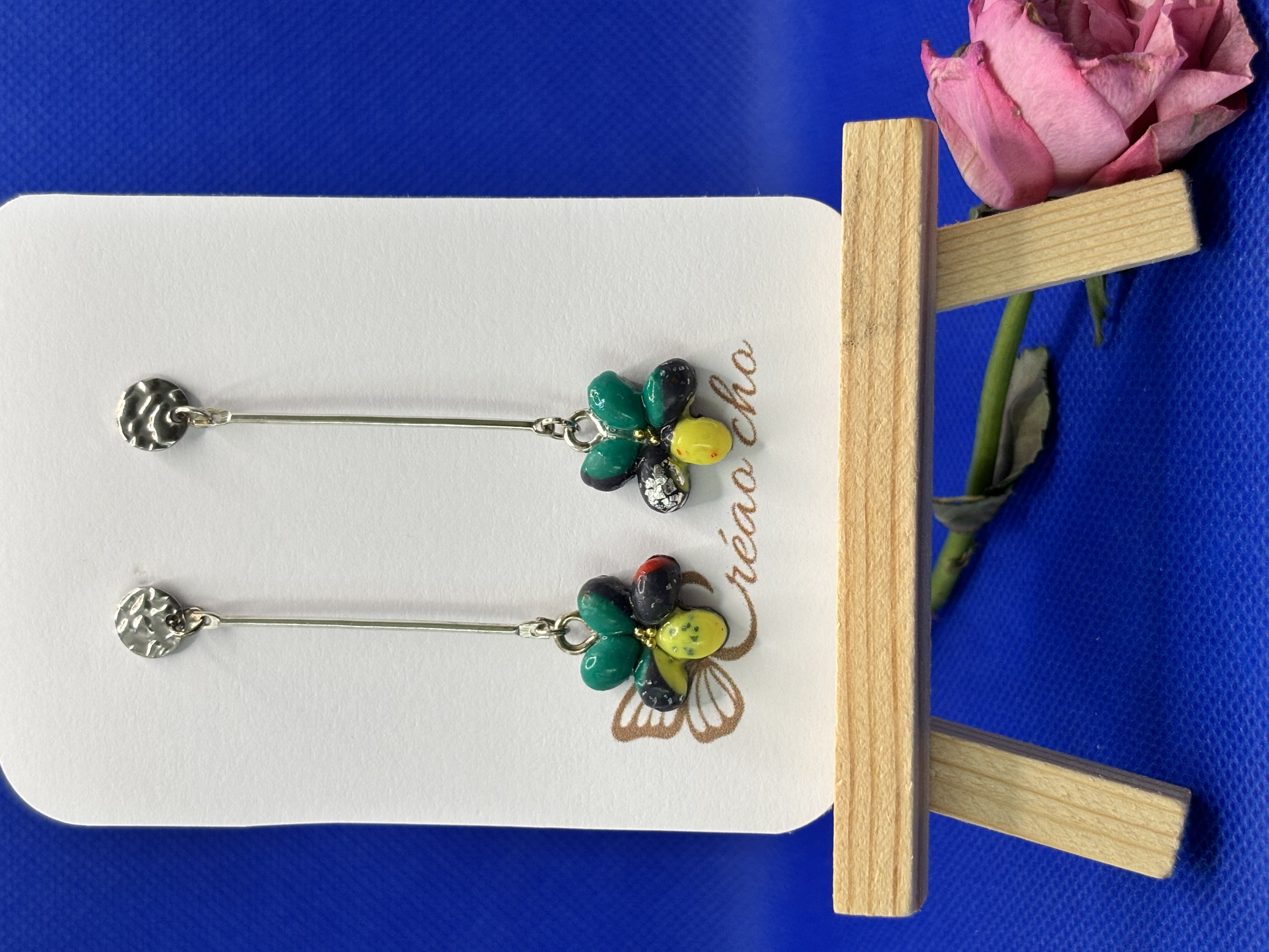 Boucles d'oreilles "Fleur confetti"GFNC4