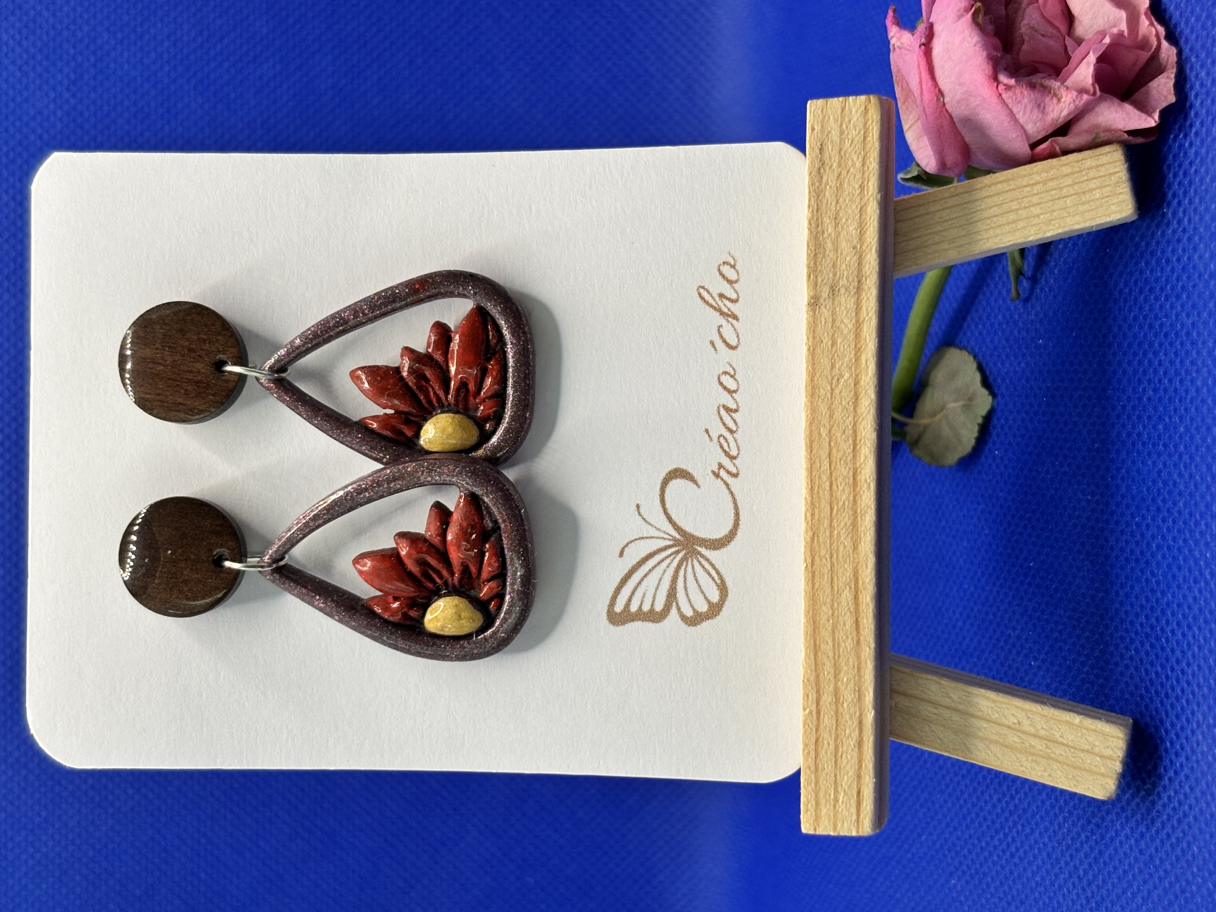 Boucles d'oreilles "Goutte souffle de printemps" FEF2