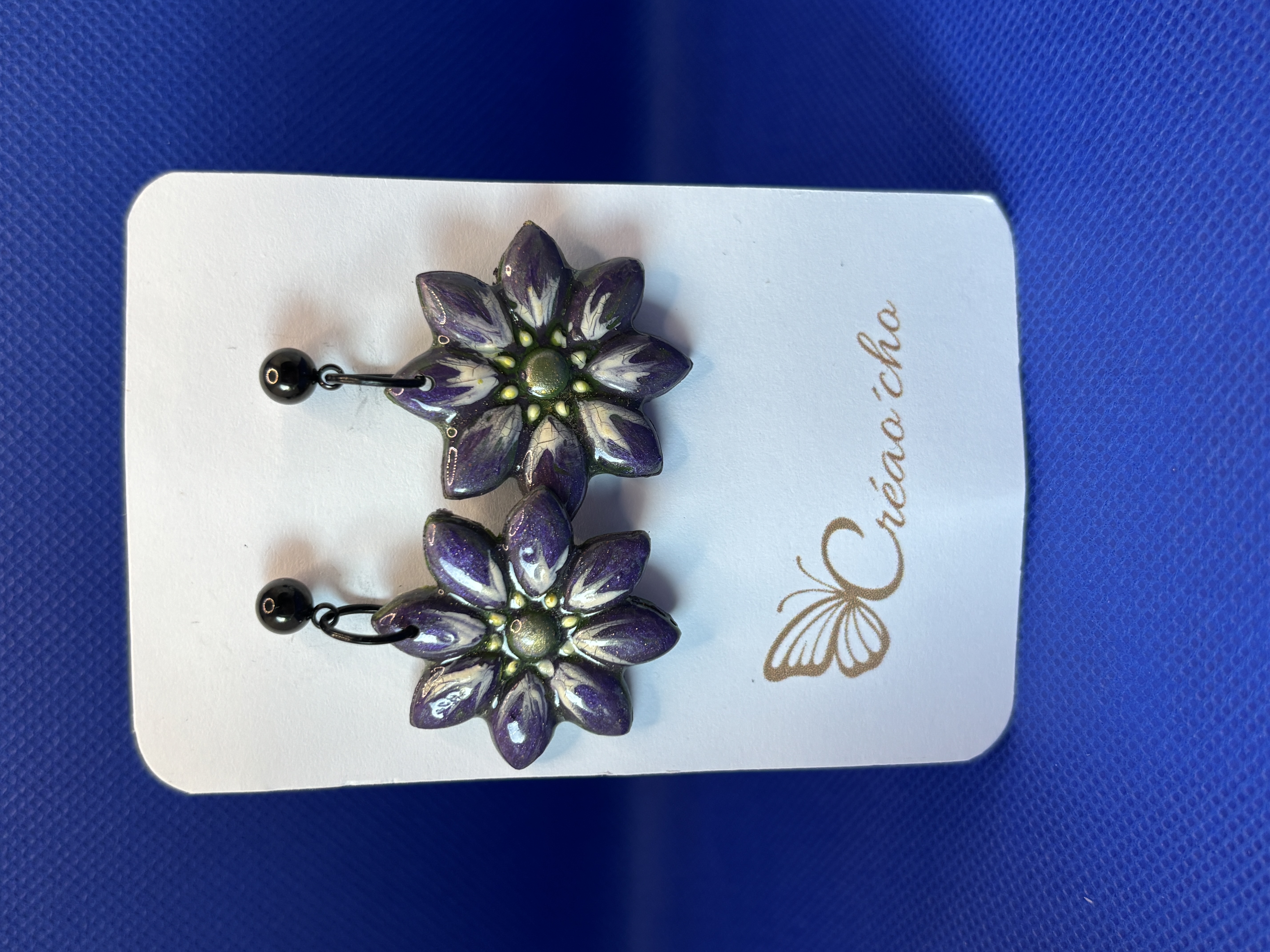 Boucles d'oreilles "Fleur souffle de jardin" FEF8