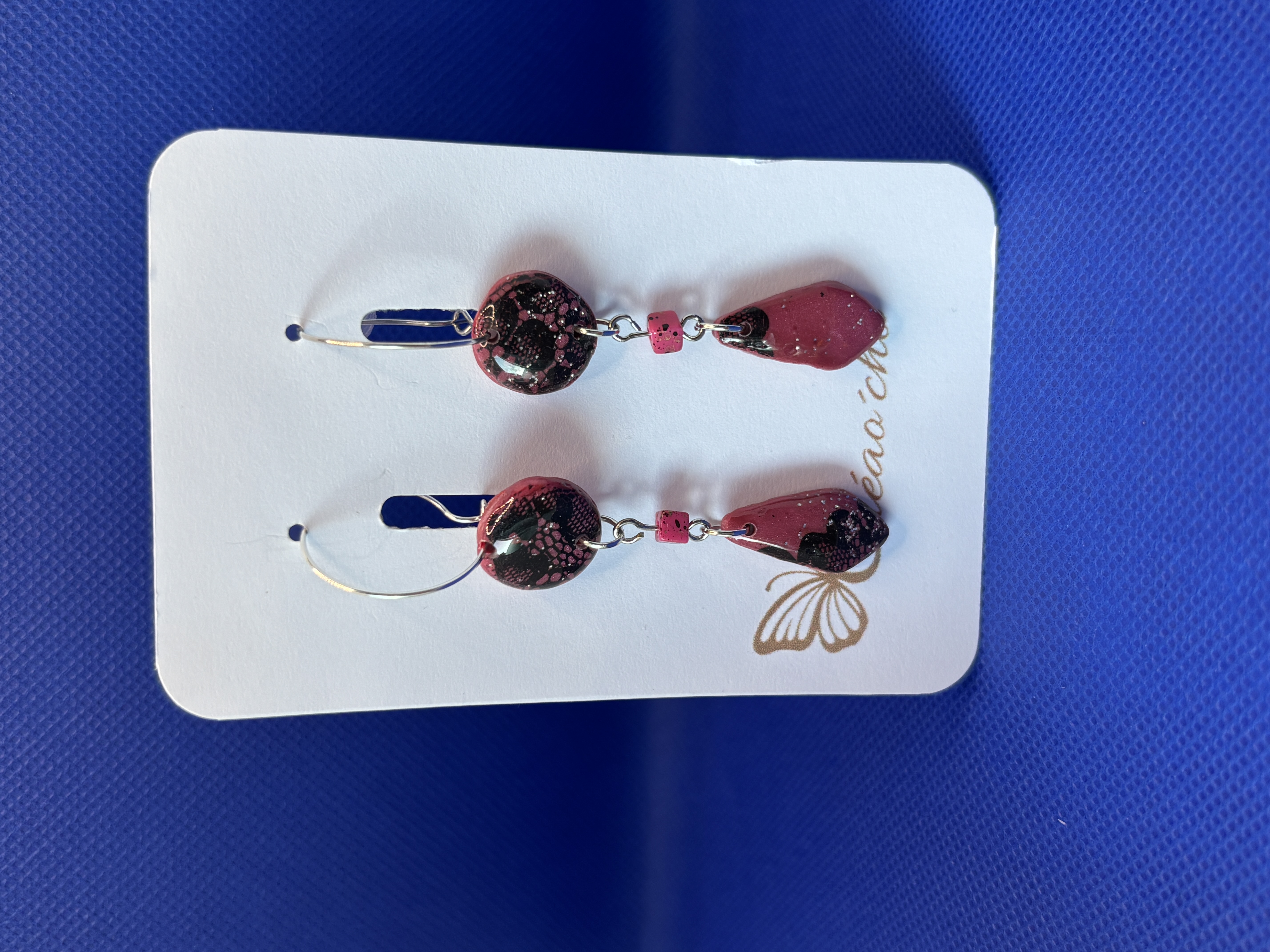 Boucles d'oreilles "Goutte borderie" MDR6