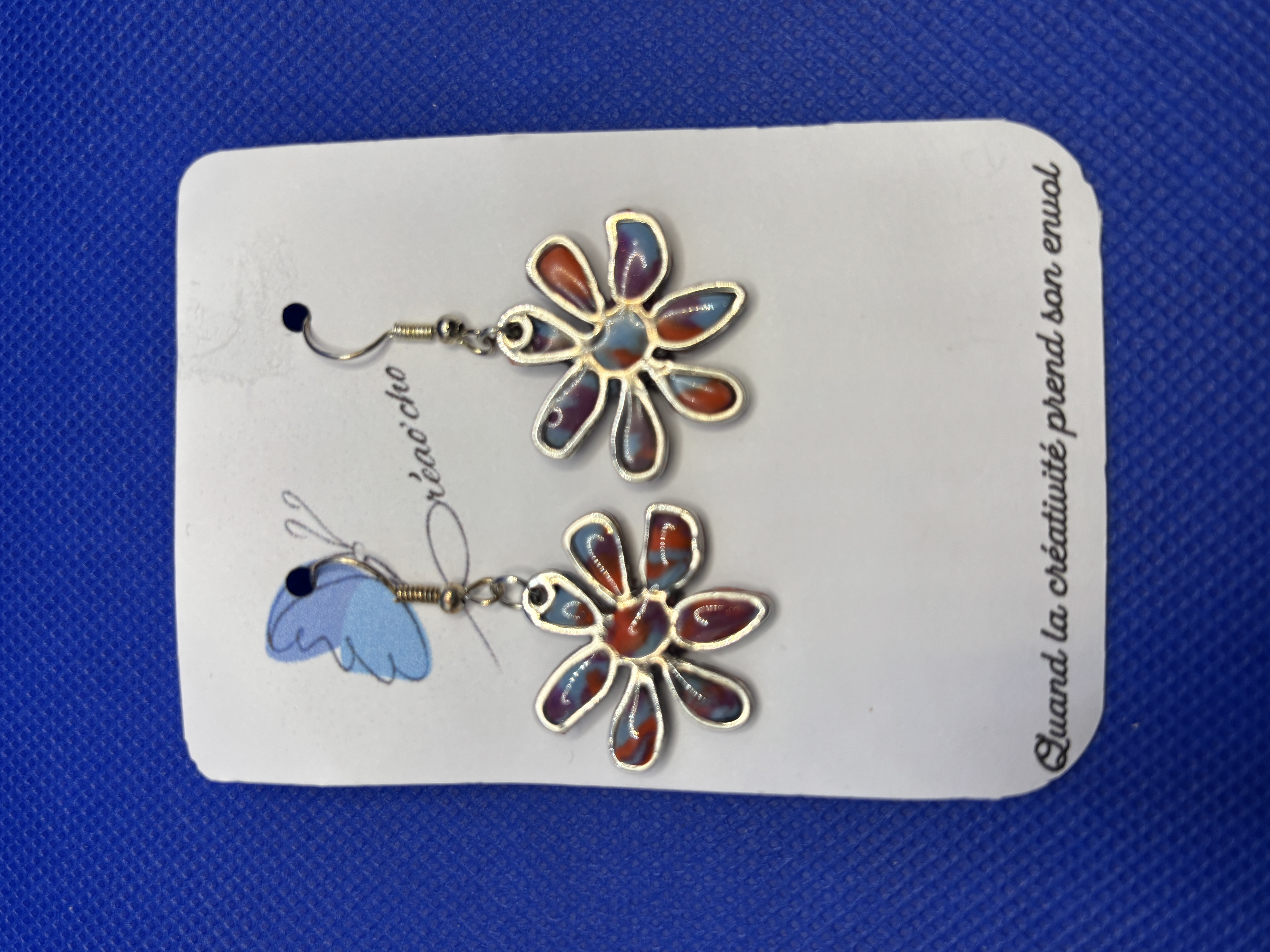 Boucles d'oreilles "Fleur d'éclat"  FEF11