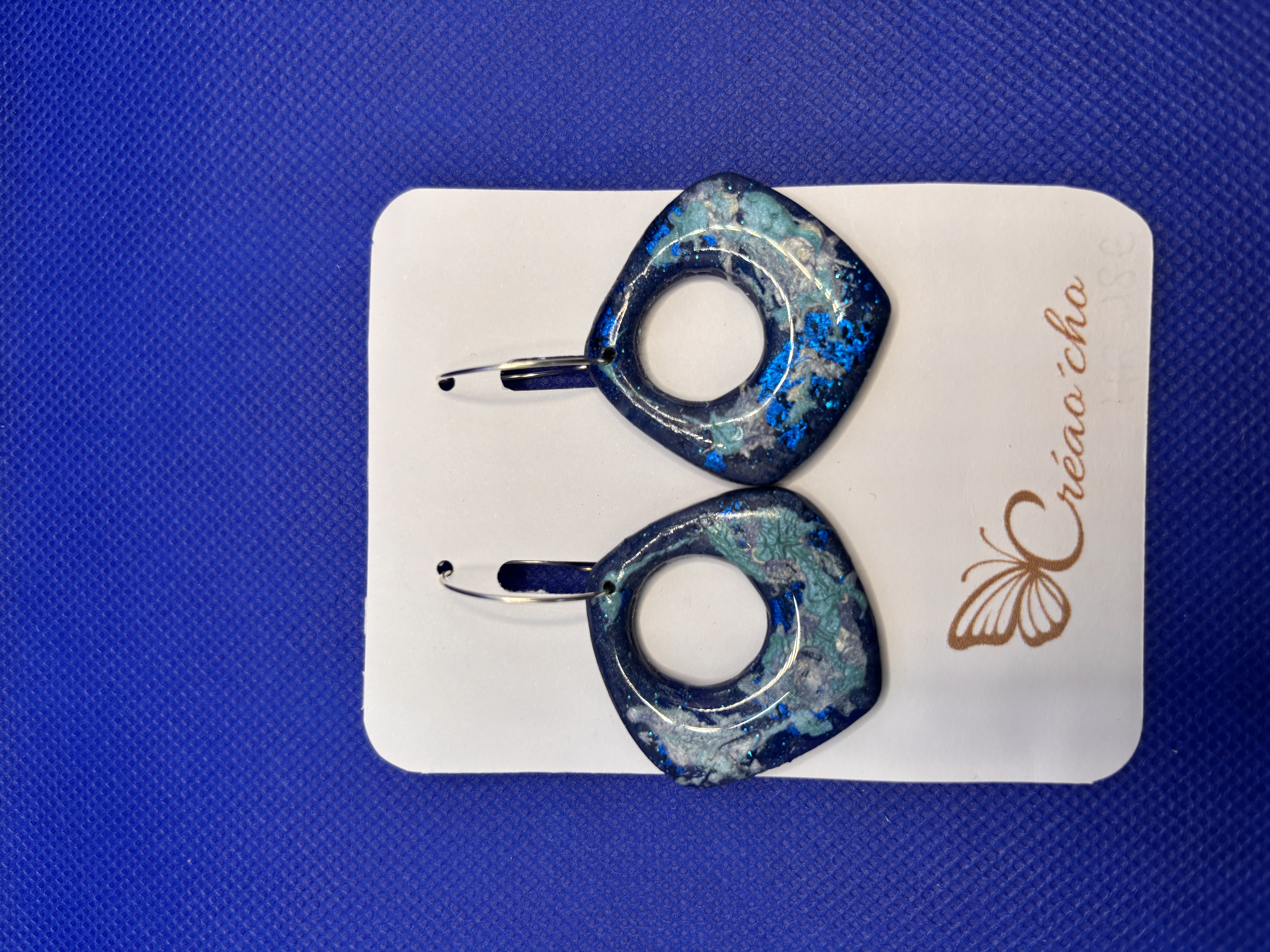 Boucles d'oreilles "Carré percé" DBM7