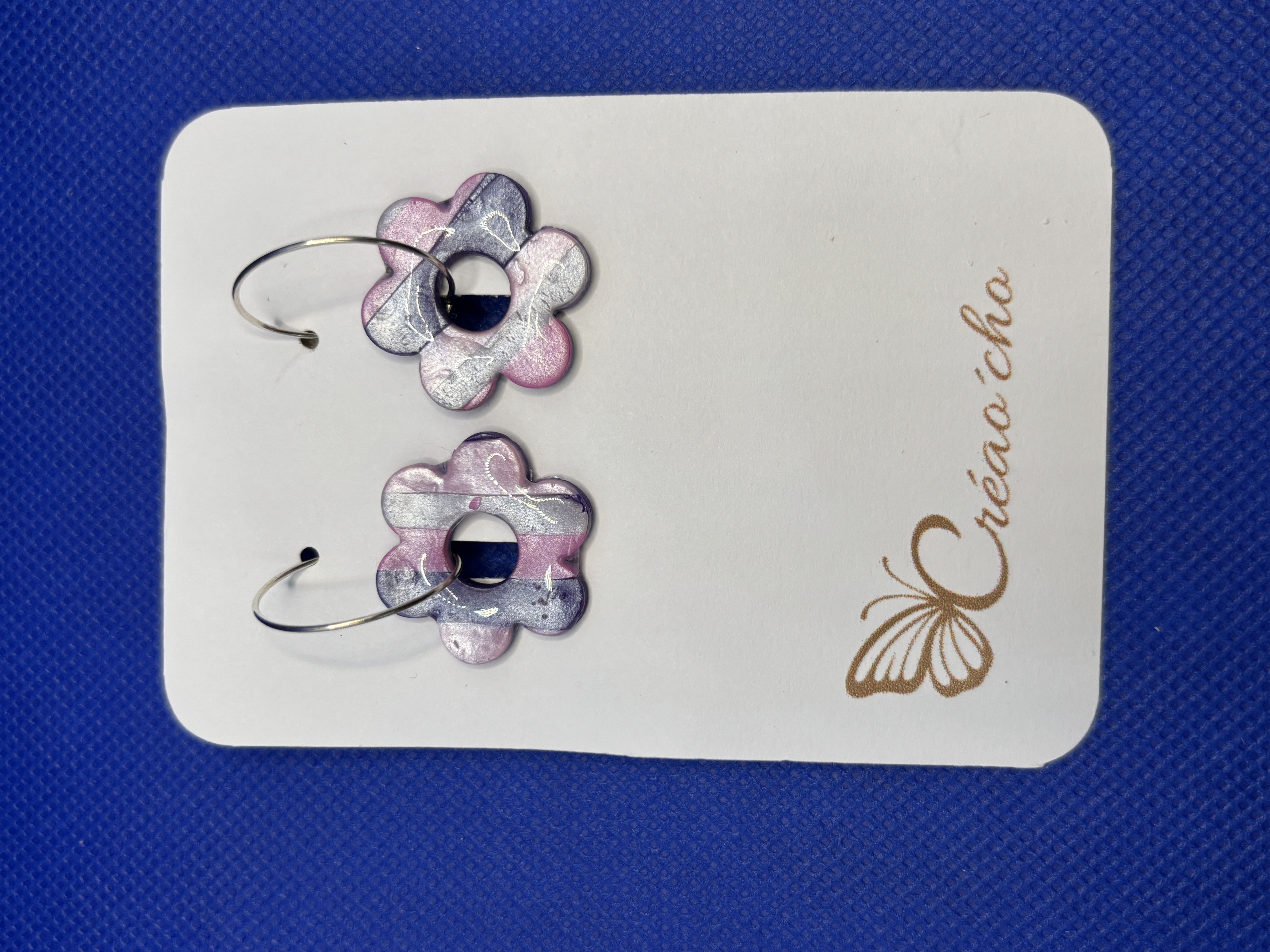 Boucles d'oreilles "Fleur pampille" SDM15