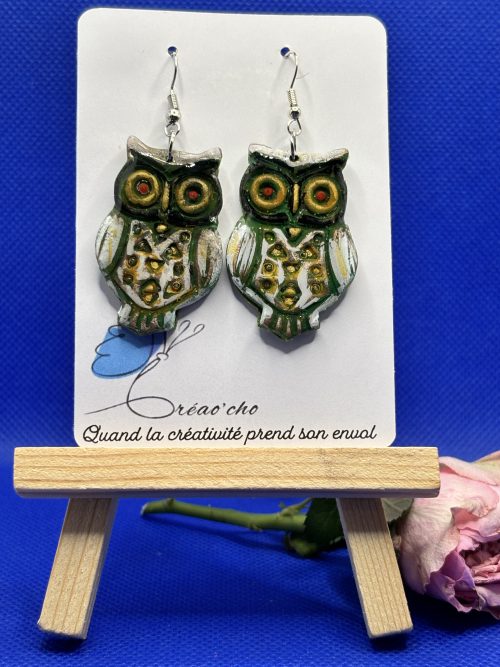 Boucles d'oreilles hibou NDV6