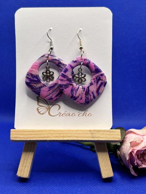 Boucles d'oreilles carréeSDM8