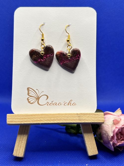 Boucle d'orielle coeur APR9