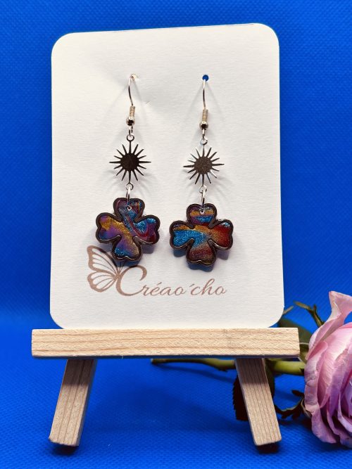 Boucles d'oreilles "trèfle porte bonheur" CTEC3