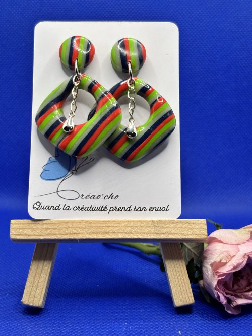 Boucles d'oreilles "Carré percé" LLEF17