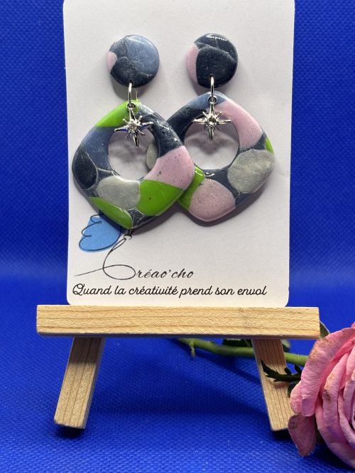 Boucles d'oreilles "Carré" GBG2