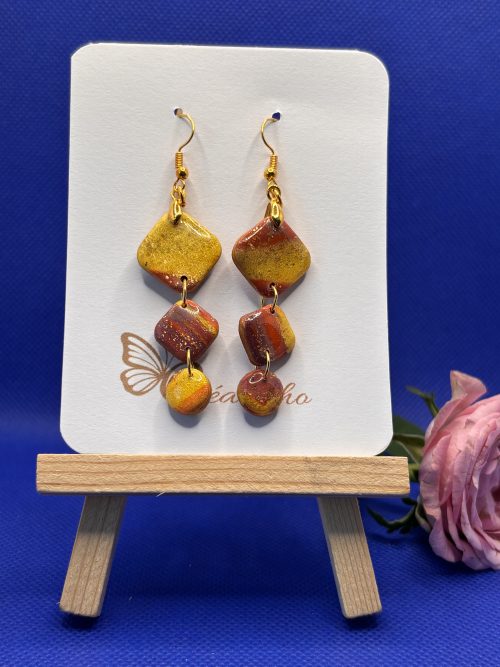 Boucles d'oreilles "carré" LEDO5