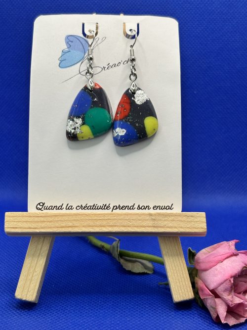 Boucles d'oreilles "Goutte Confetti" GFNC1