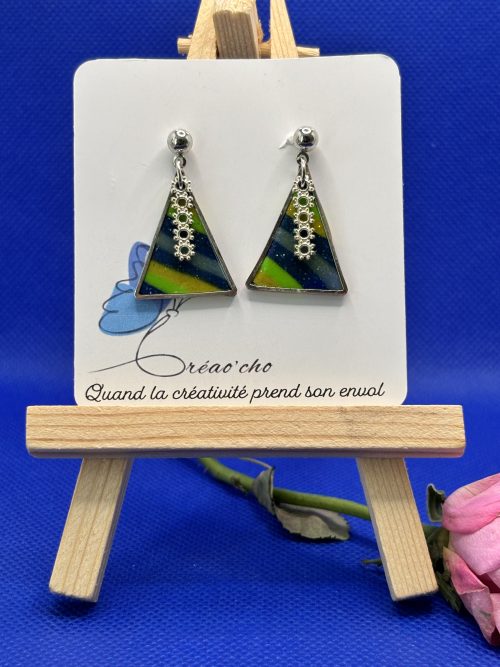 Boucles d'oreilles Triangle de lagune" VUPB1