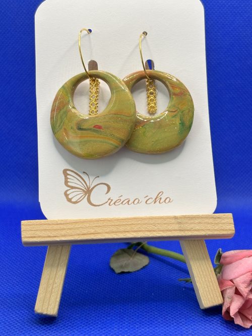 Boucles d'oreilles "Ronde percée jardin"VVNO5