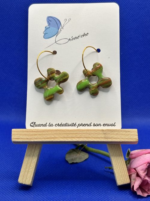 Boucles d'oreilles 4Fleur jardin" VVNO8