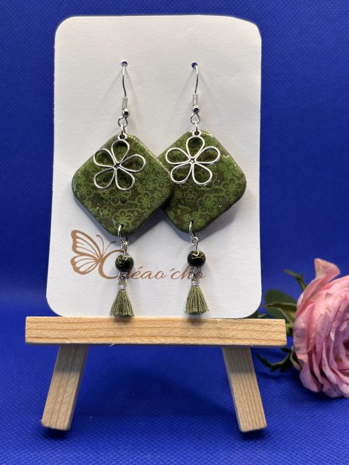Boucles d'oreilles "Carré " LVD1