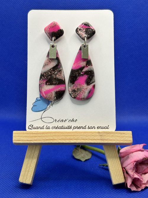 Boucles d'oreilles "Goutte Rosée" MDR17