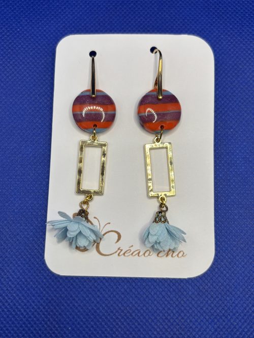 Boucles d'oreilles "Ronde lignée" LLEF24