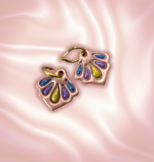 Boucles d'oreilles bohème colorée VER8