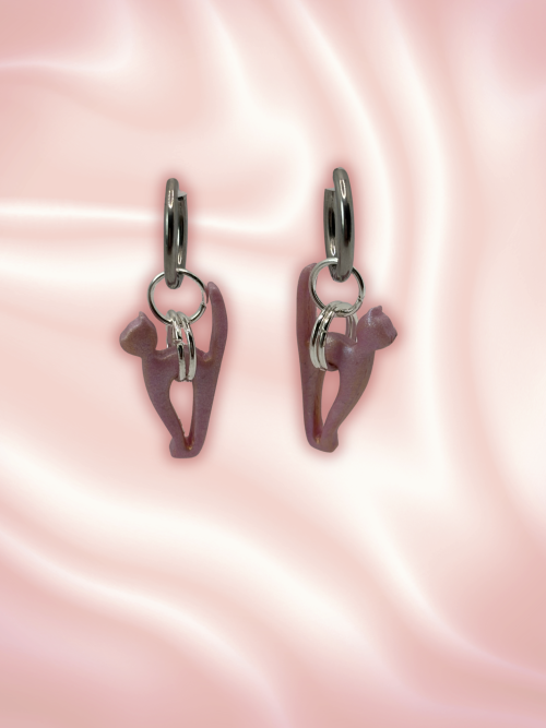 Boucles d'oreilles chat VER17